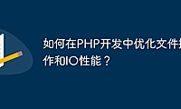 如何在PHP开发中优化文件操作和IO性能？