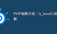 PHP函数介绍：is_bool()函数
