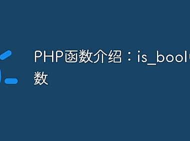 PHP函数介绍：is_bool()函数