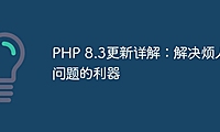 PHP 8.3更新详解：解决烦人问题的利器