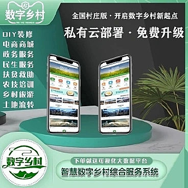 智慧数字乡村系统乡村管理宣传服务多扩展性综合服务系统正版系统出售