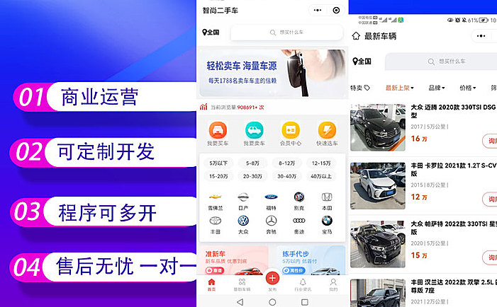 智尚二手车小程序正版源码系统出售