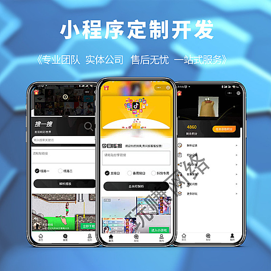 短视频去水印+影视小程序微信去水印小程序自主开发对接流量主