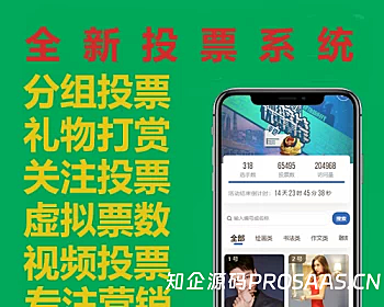 投票源码营销源码打赏引流源码活动源码主播礼物源码直播源码投票系统