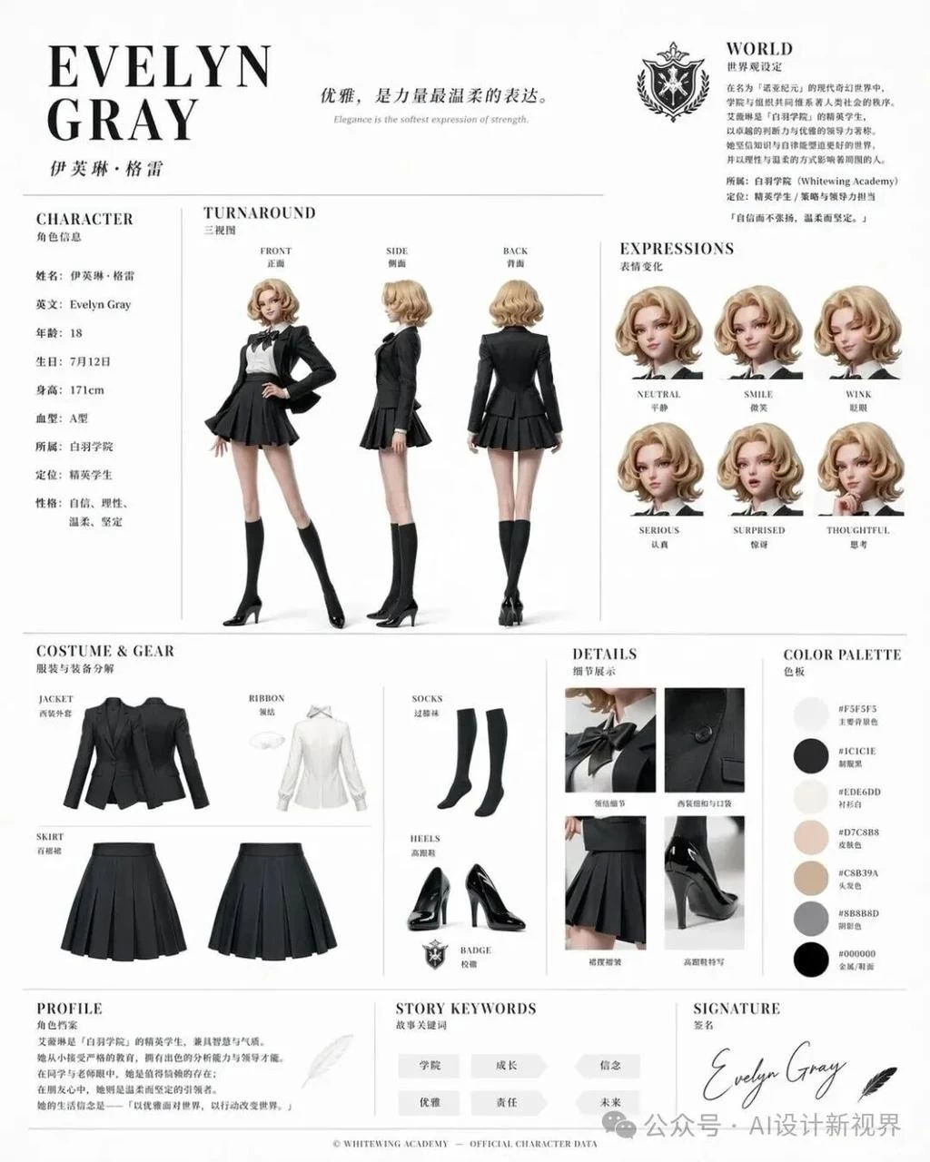 角色资料卡提示词插图1